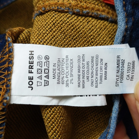 joe fresh stretch knit denim jeans overalls with rolled cuffs 6-12 months baby - Picture 3 of 11